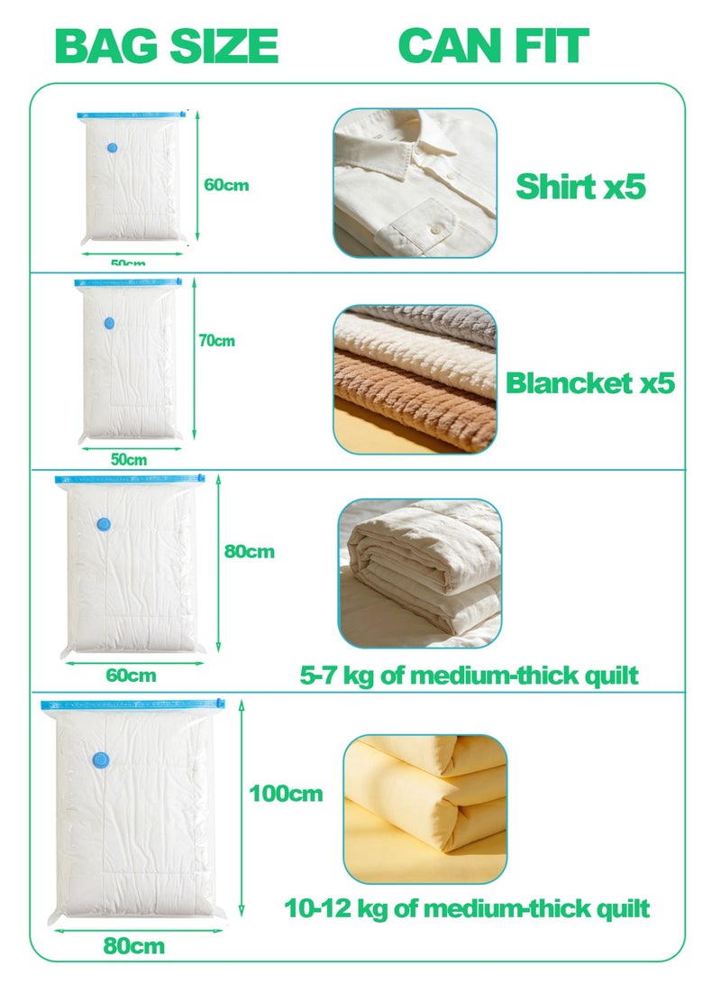 DYSWEI Premium Vacuum Storage Bags with Electric Pump, 20 Pack (1 Super Jumbo，4Jumbo, 5 Large, 5 Medium, 5 Small), Reusable Space Saver Bags for Clothes, Mattress, Blanket, Duvets, Pillows, Comforters, Quilt, Travel - Image 2